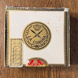 Vintage LA Corona Cardboard Cigar Box